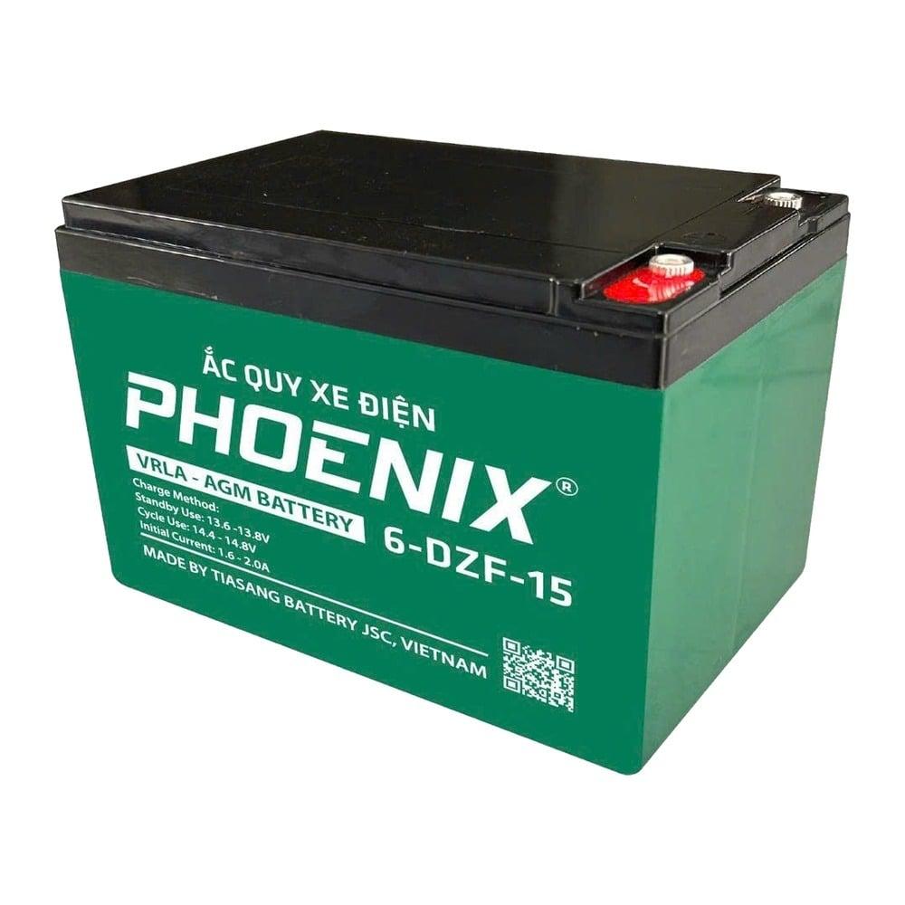Ắc Quy Phoenix 6-DZF-15 (12V 15Ah) Cho Xe Đạp Điện, Xe Máy Điện