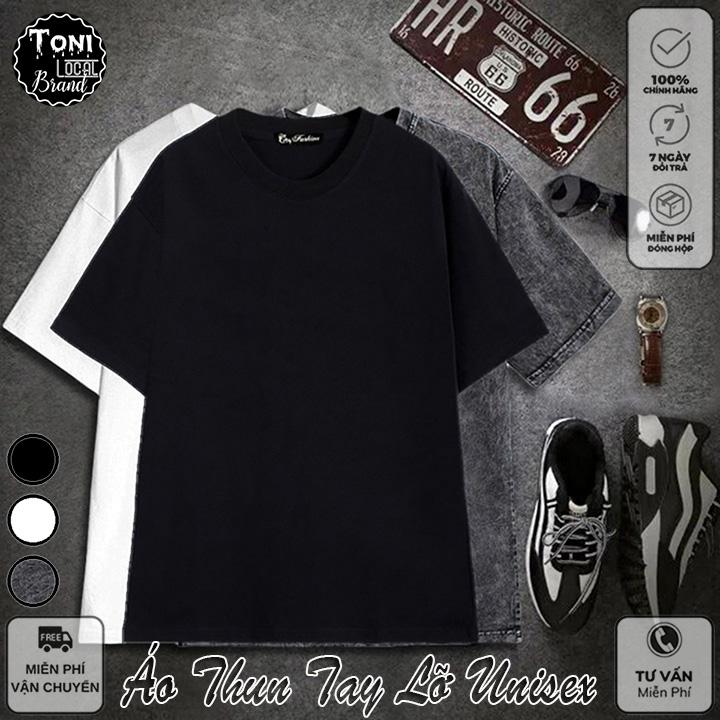 Áo Thun Tay Lỡ Local Brand BASIC Cotton 100 form rộng nam nữ Unisex