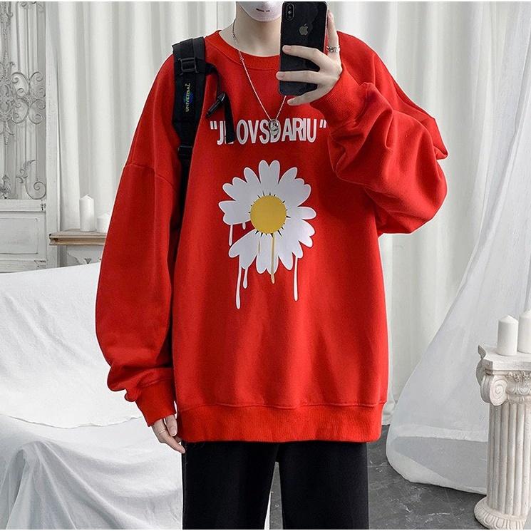 ÁO SWEATER NAM NỮ IN HOA CÚC