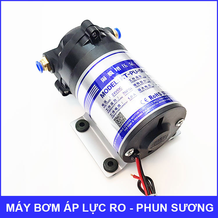 Máy bơm áp lực phun sương lọc nước 24V 50G 36L