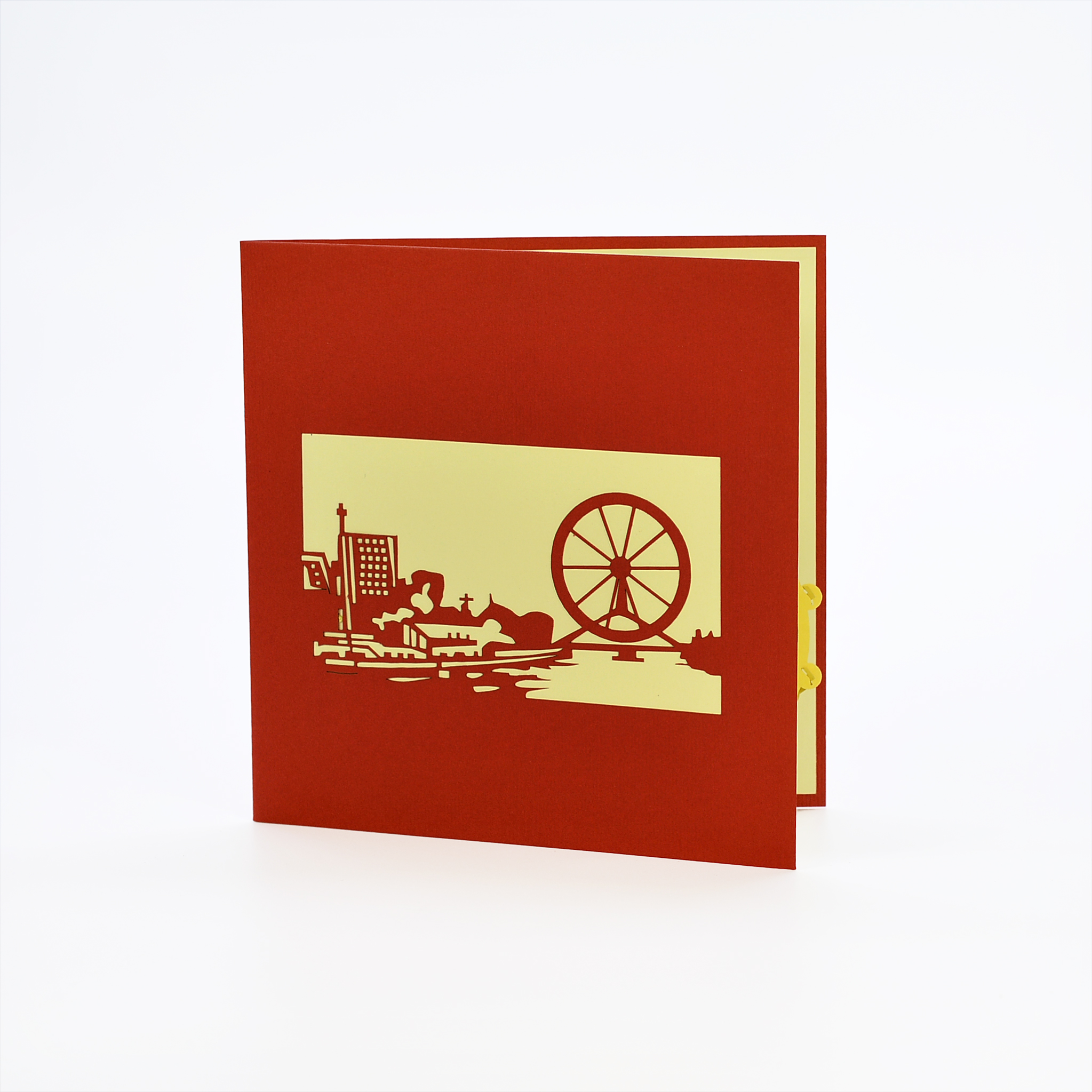 Thiệp nổi 3D vòng quay mặt trời, 3D pop-up card - phù hợp làm quà tặng các dịp lễ, sinh nhật, size 15x15cm FB047