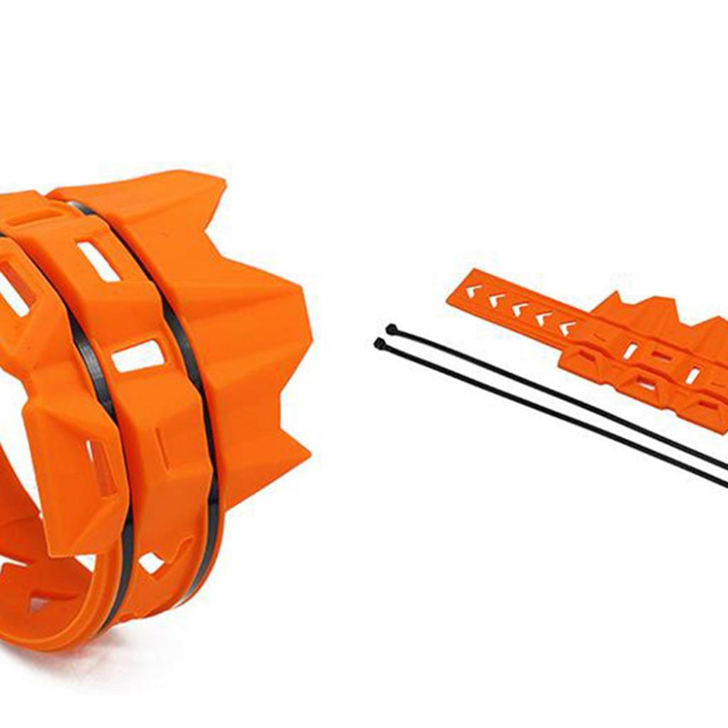 Universal Motorcycle Exhaust Muffler Pipe Protector Heat Shield Cover, Orange
