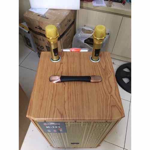 Loa kéo karaoke Kiomic K123 kèm 02 mic cao cấp - Hàng Chính Hãng