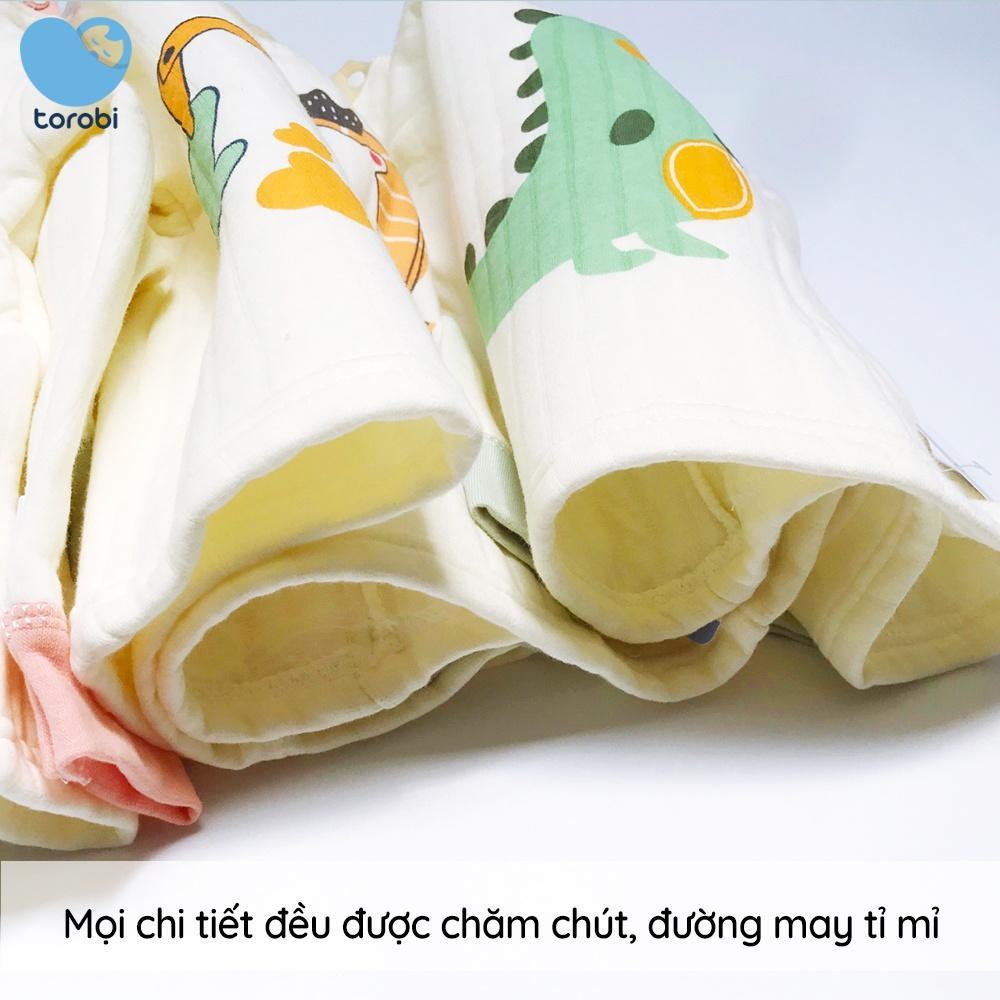 Bộ Chần Bông Ba Lớp Cạp Cao Mềm Mại Ấm Áp Cho Bé 9-16kg