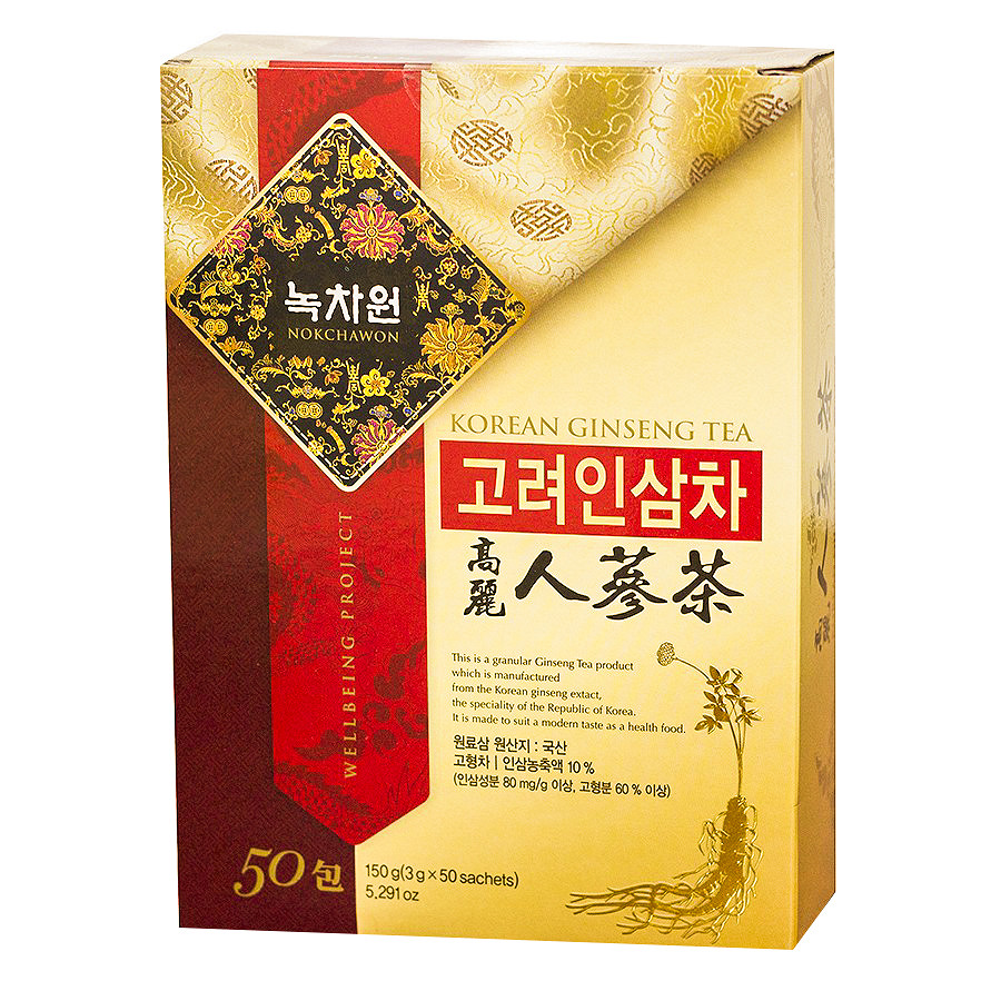 Combo 2 Trà Nhân Sâm Hàn Quốc Nokchawon Korean Ginseng Tea (3g x 50 gói)