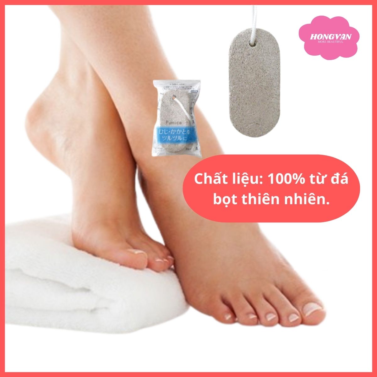 Đá chà gót chân tẩy các lớp da khô sầy chai sạn giúp mềm mại và mịn màng hơn