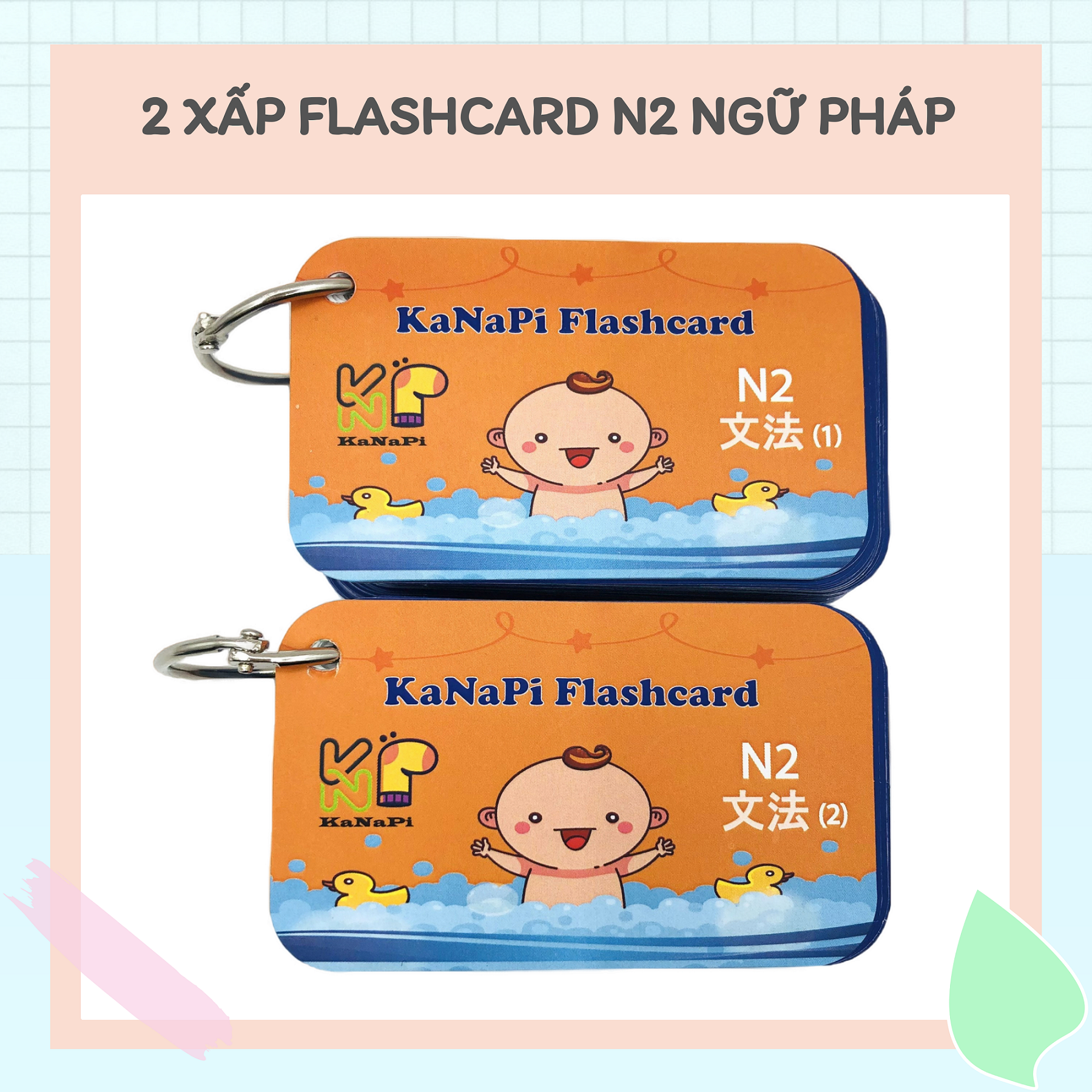 Flashcard N2 Ngữ Pháp (2 Xấp kèm khoen)