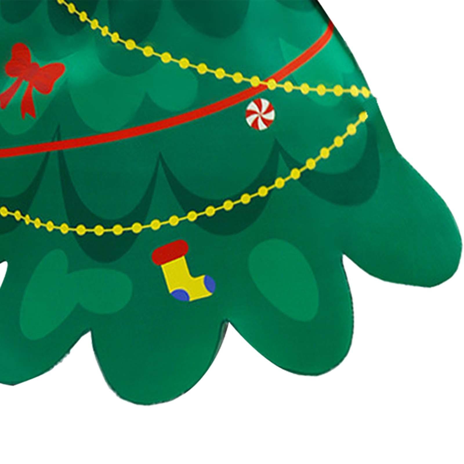 Christmas Tree Costume Funny Fancy Dress Printed Clothing, Stage Performance Costume Party Outfit for Celebration, Show, Gifts, Cosplay Festival