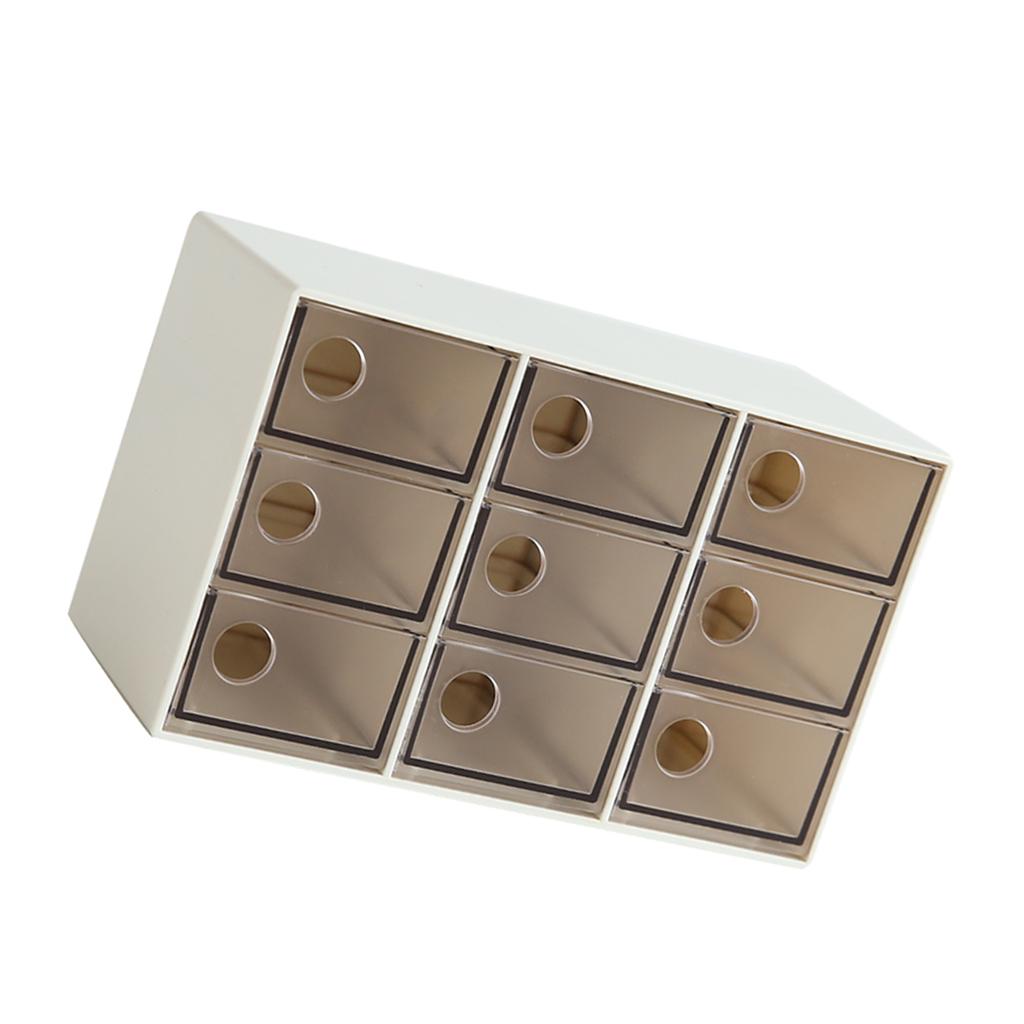 Office Storage Box Debris Cabinets Lattice Drawer Sorting Grid White 4 Grid
