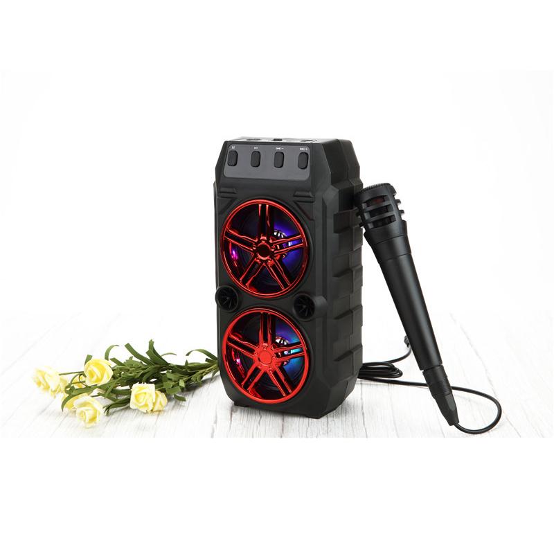 Loa bluetooth không dây karaoke loa kép Super Volume di động ngoài trời chất lượng cao Home Audio Square Dancing Micro Màu sắc: Microphone đỏ