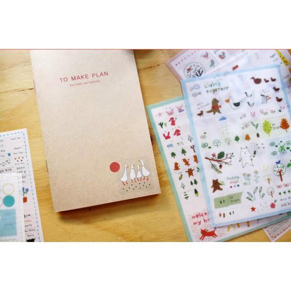 Set 6 tập nhãn dán hình vẽ mini siêu cute trang trí