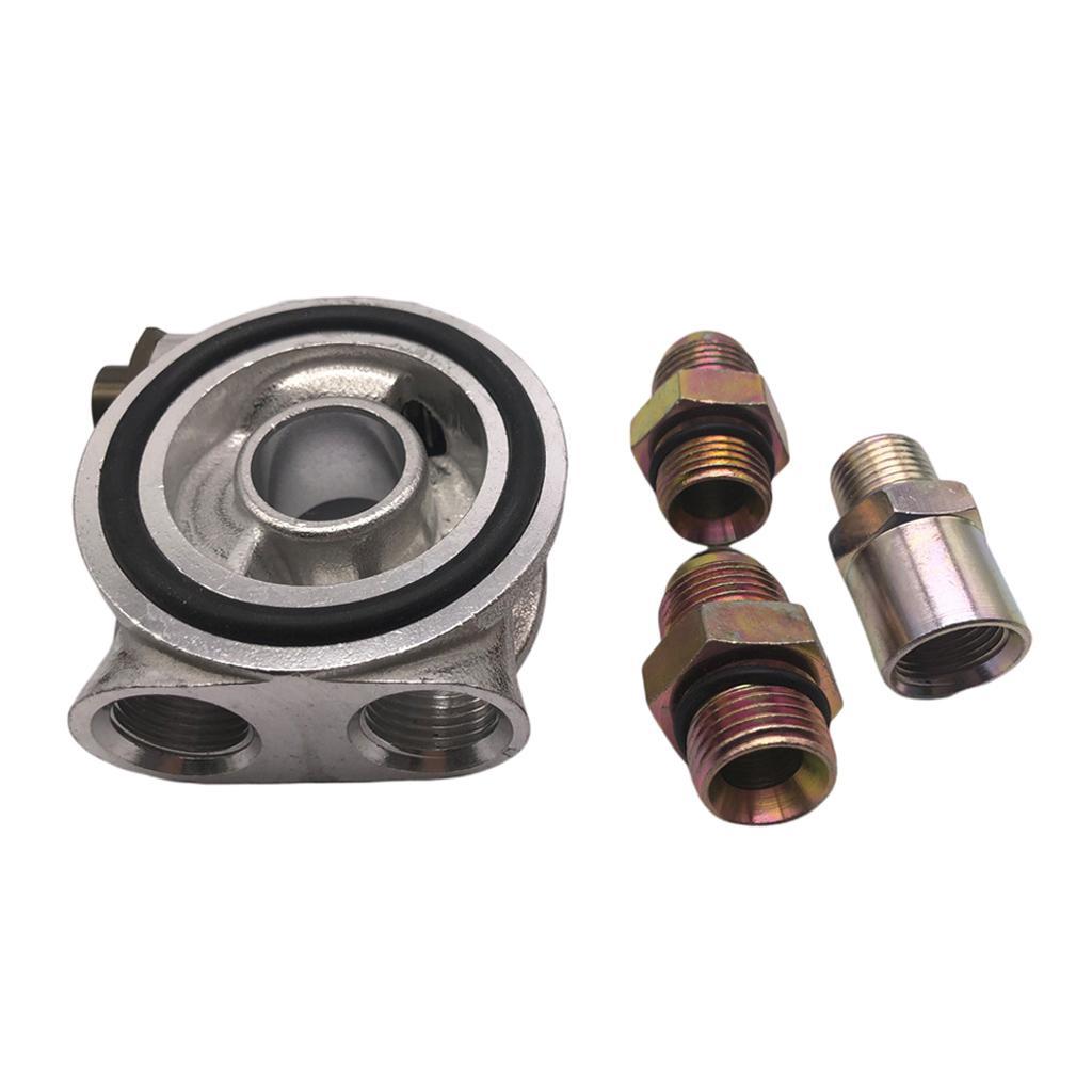 Car M20*1.5 Inlet & AN 10 Outlet AN10 Oil Filter Cooler Sandwich Plate Adapter