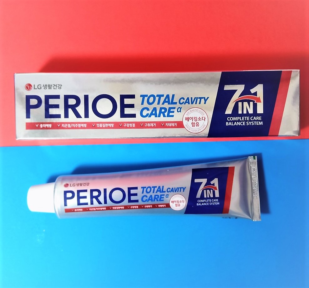 KEM ĐÁNH RĂNG HÀN QUỐC 7 TÁC DỤNG 7IN1 TRẮNG SẠCH, BẢO VỆ RĂNG TOÀN DIỆN PERIOE TOTAL CARE CAVITY ALPHA 180G
