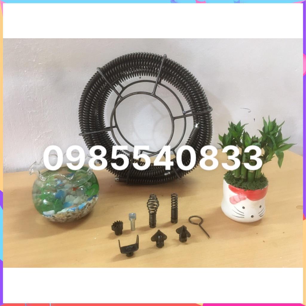 Dây thông tắc cống 3m, đánh bồn cầu, bồn rửa bát dùng cho máy khoan