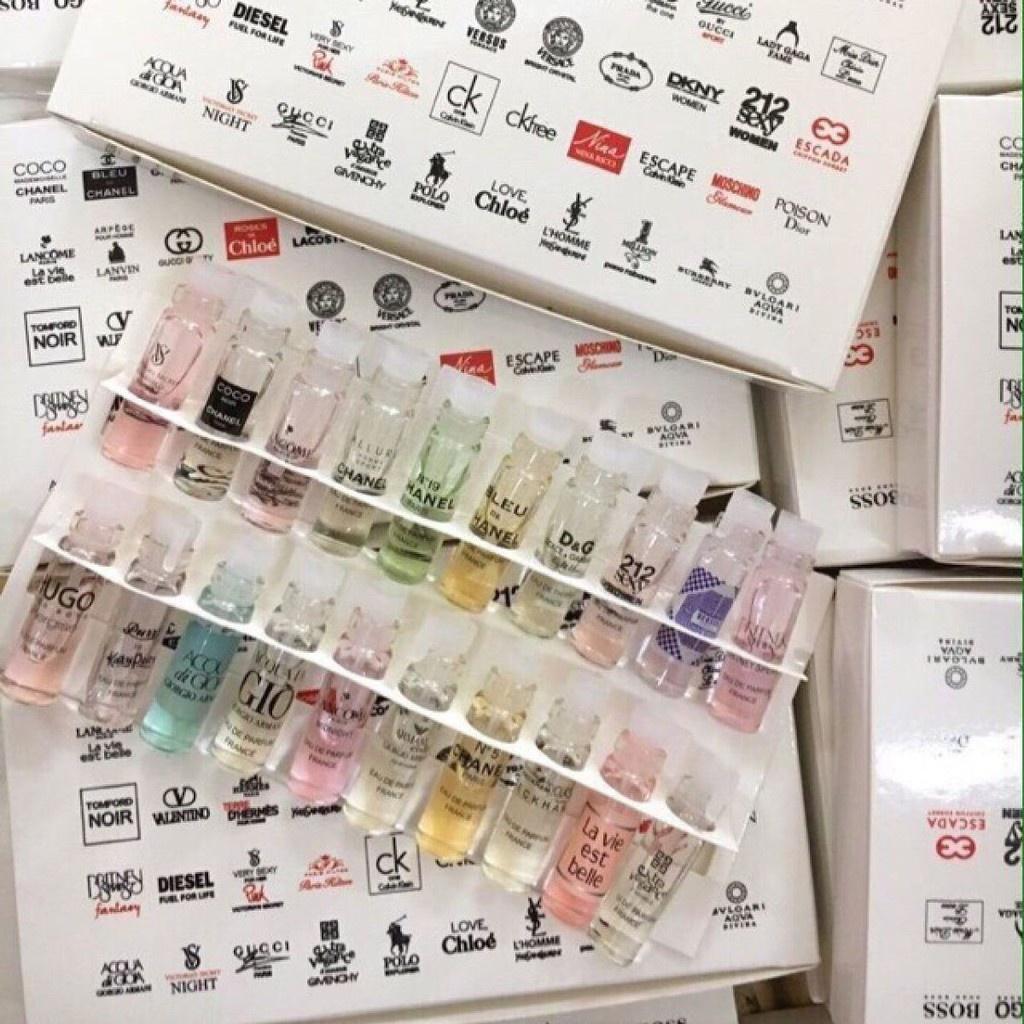 BỘ 20 CHAI TEST NƯỚC HOA MINI 20 MÙI NGẪU NHIÊN - NƯỚC HOA MINI TEST NHIỀU MÙI CHUẨN PHÁP LƯU HƯƠNG SUỐT 18H