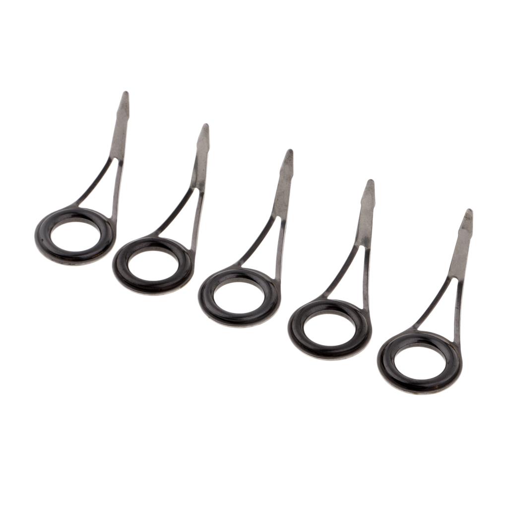5pcs Fishing Rod Eyes Ceramic Ring Spinning Rod Guides Line Rings