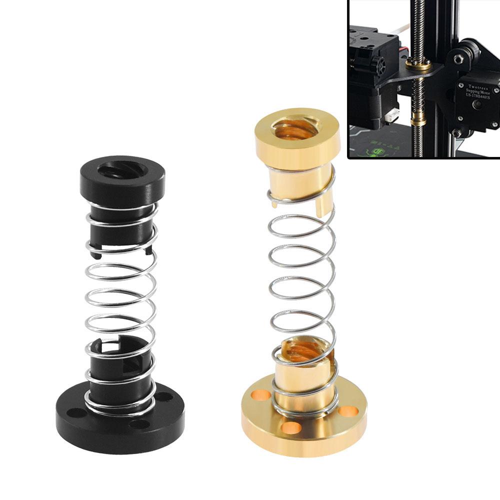 T8 chống lưng bằng đồng thau vít/đai ốc POM được sử dụng để nâng cấp Ender 3 CR-10/Tornado/Clone 3D Máy in phần chống lại Nut Spring Spring Nut