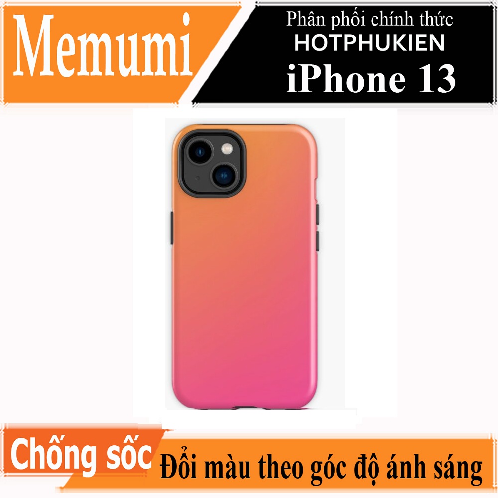 Ốp lưng chống sốc đổi màu cho iPhone 13 hiệu Memumi Rainbow Iridescent Case thiết kế mặt lưng đổi màu theo góc nhìn, chống sốc cực tốt, chất liệu cao cấp - hàng nhập khẩu