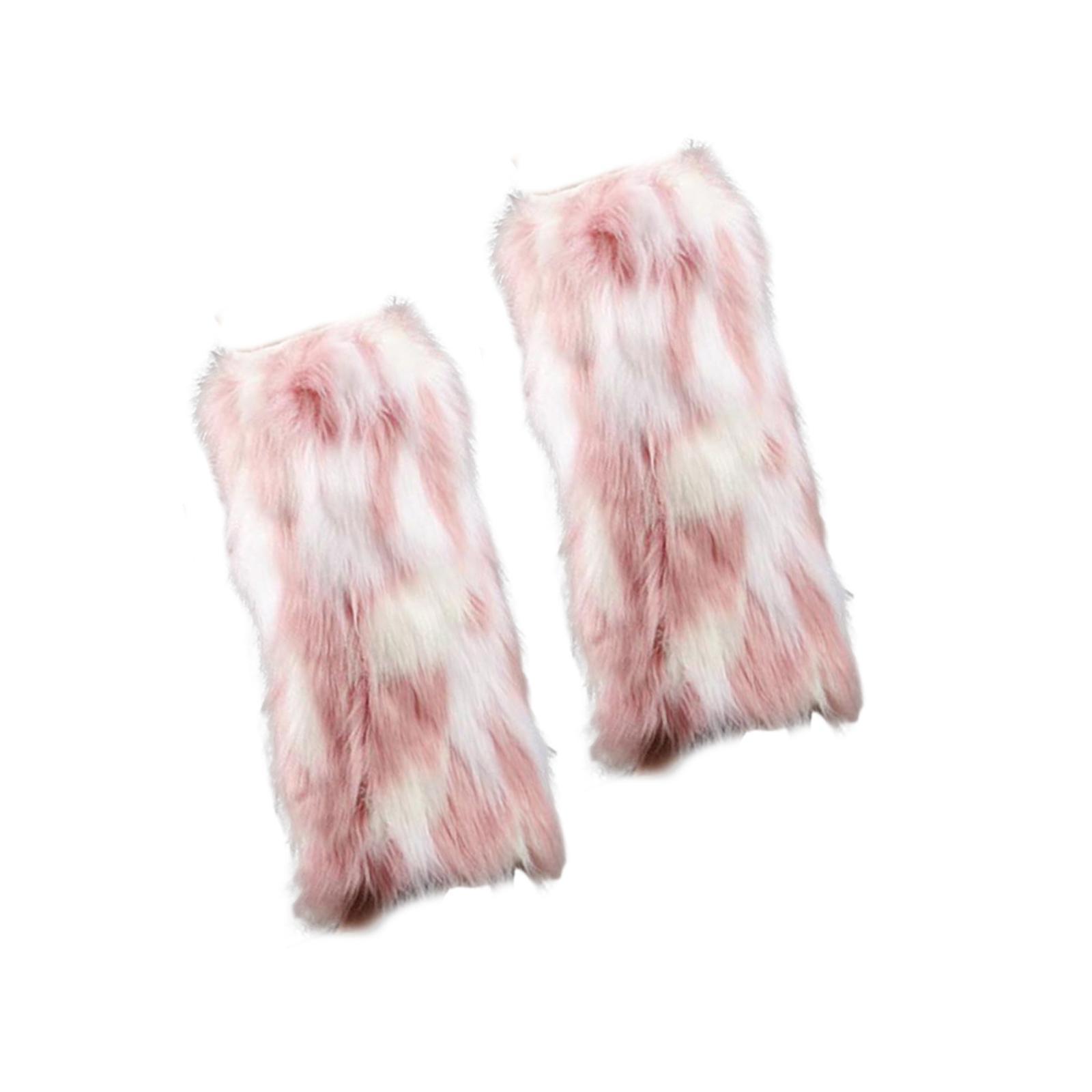 Leg Warmer Boot Shoes Cuffs Covers Faux Furry Leggings Warm Stockings Winter Fashion Boot Sleeves for Womens Adult Party Costumes