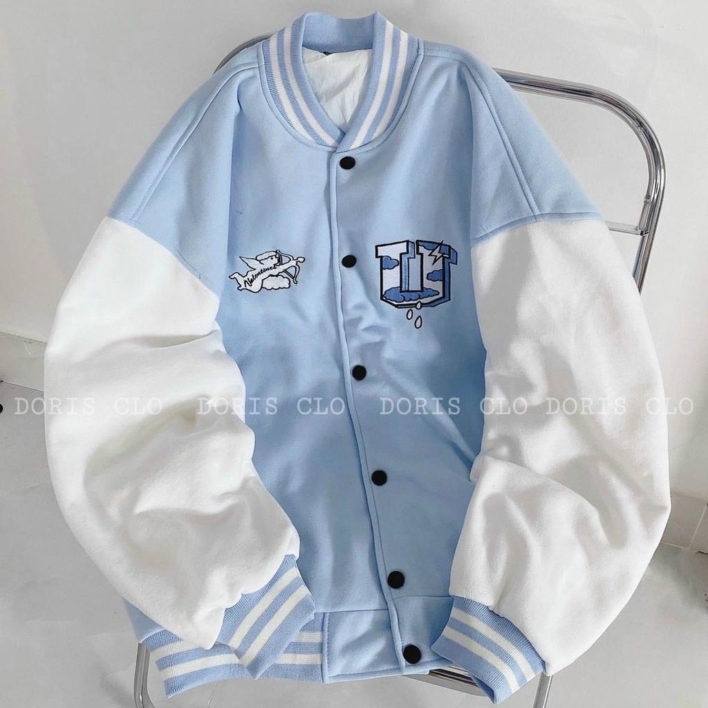 Áo Varsity Jacket UNDERTRAP ullzang - Áo Khoác Bomber phối bo 3 Màu Siêu Hot ( có form rộng XL ) - OCEAN.CLO