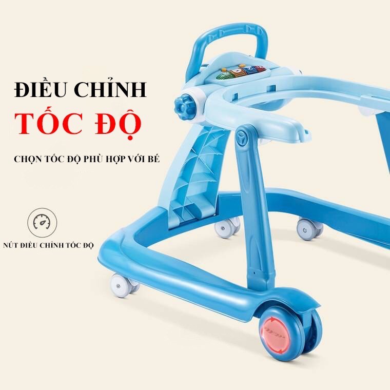 Xe tập đi kiểu mới gấp gọn cho bé trai,gái có đèn nhạc