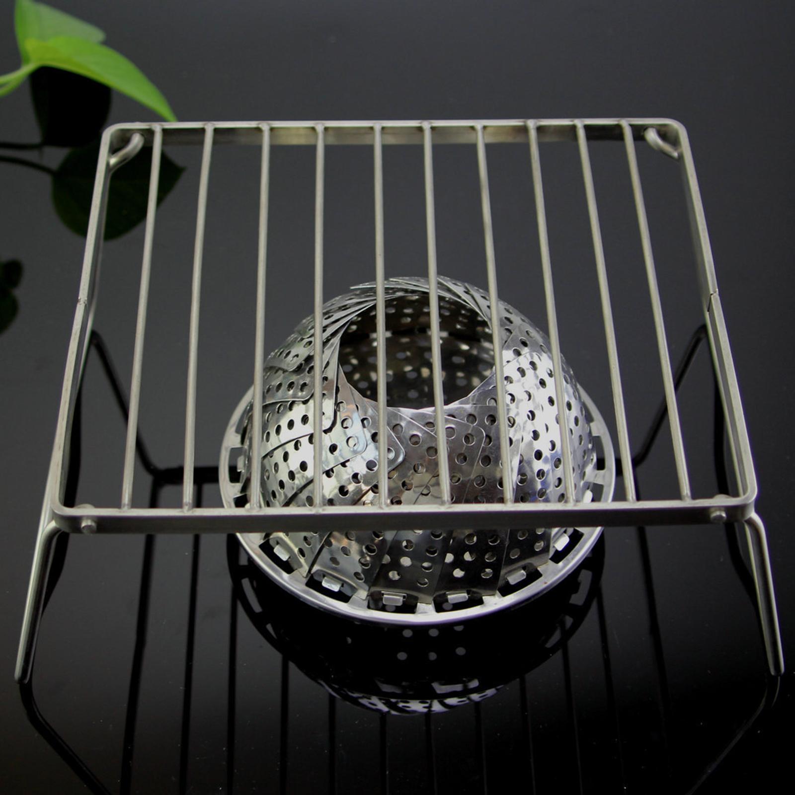 Mini Folding Campfire Grill Stainless Steel Grate BBQ Barbecue Camping Grill