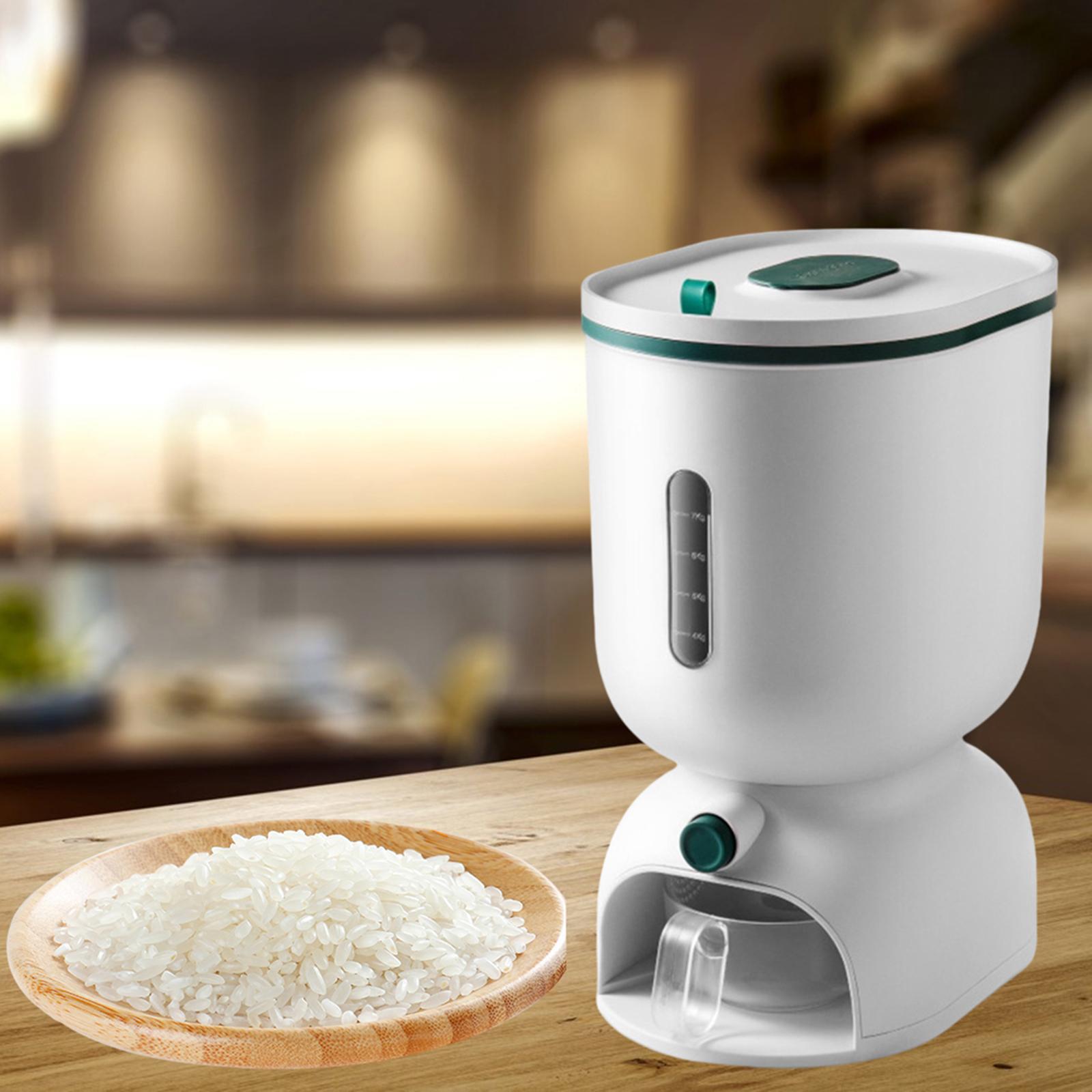 Kitchen Food Container Storage Box Cereal Dispenser Grain Rice Gray