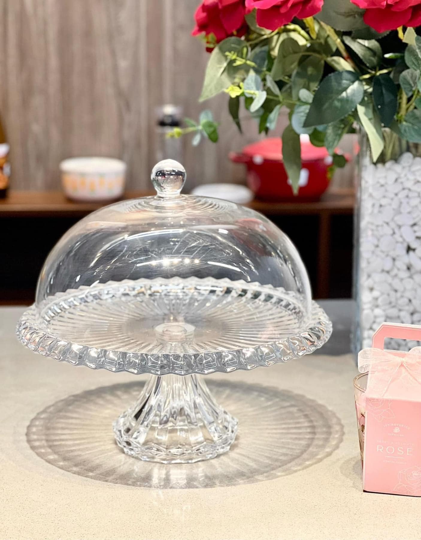 Đĩa pha lê cao cấp có nắp Vessen 32cm Hàng chính hãng