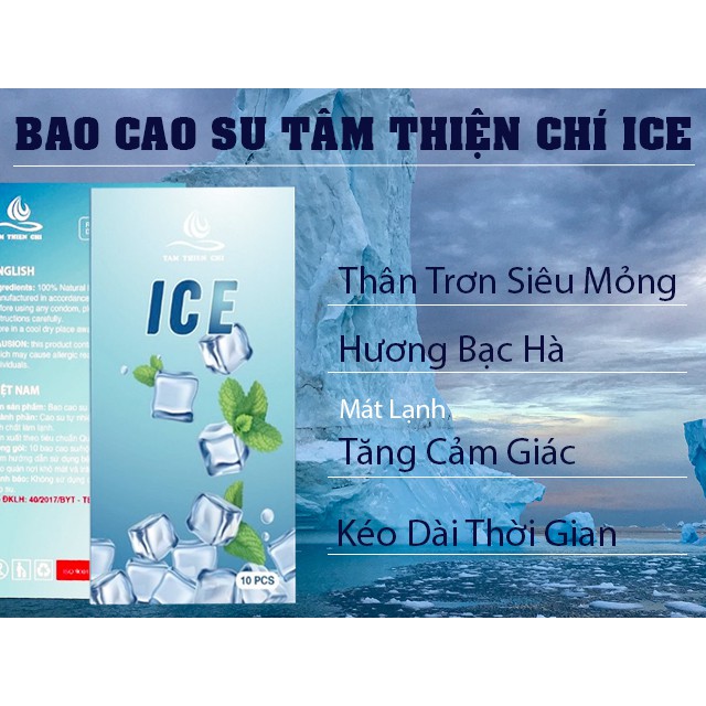 Bao cao su Tâm Thiện Chí Ice Hộp 10 cái