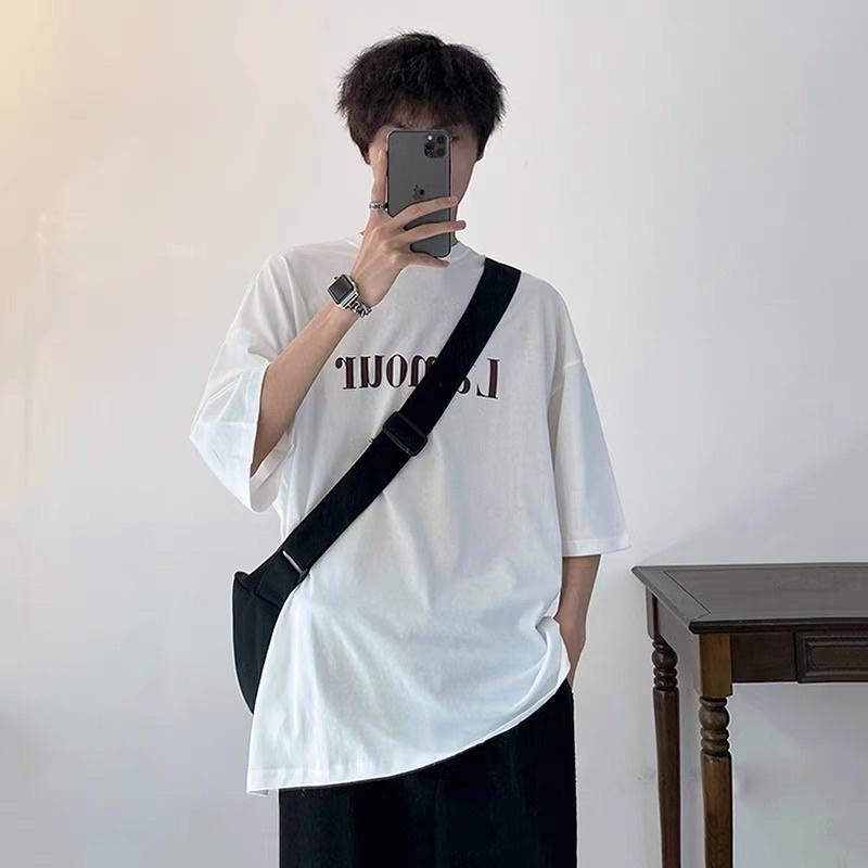 Áo thun nam nữ áo phông tee unisex in chữ L'amour 2 màu đen và trắng