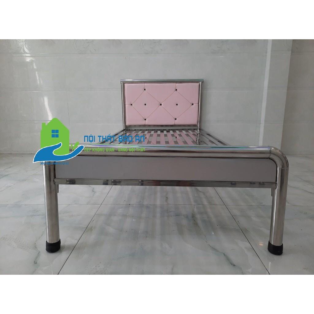 Giường ngủ inox tròn cao cấp nhiều kích thước từ 1m đến 1m8x2m - Mẫu 01 - Nội Thất Bảo An