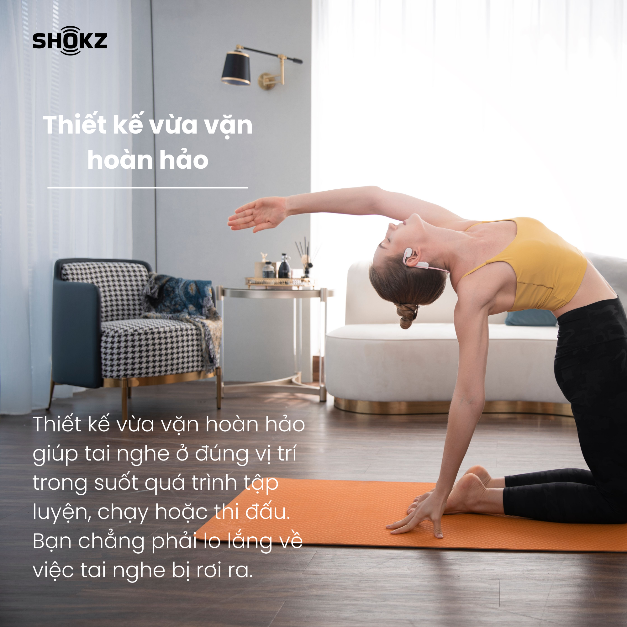 Tai Nghe Bluetooth Thể Thao Truyền Âm Thanh Qua Xương SHOKZ OPEN MOVE S661 Màu Hồng - Hàng chính hãng