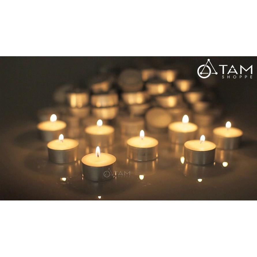 Nến Tealight không khói không mùi cháy hơn 4 tiếng vỉ 100 viên