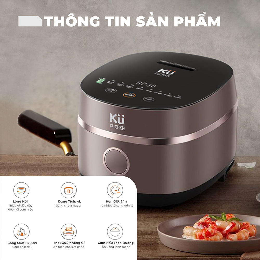 NỒI CƠM CAO TẦN TÁCH ĐƯỜNG KUCHEN - IH6103 - Hàng Chính Hãng