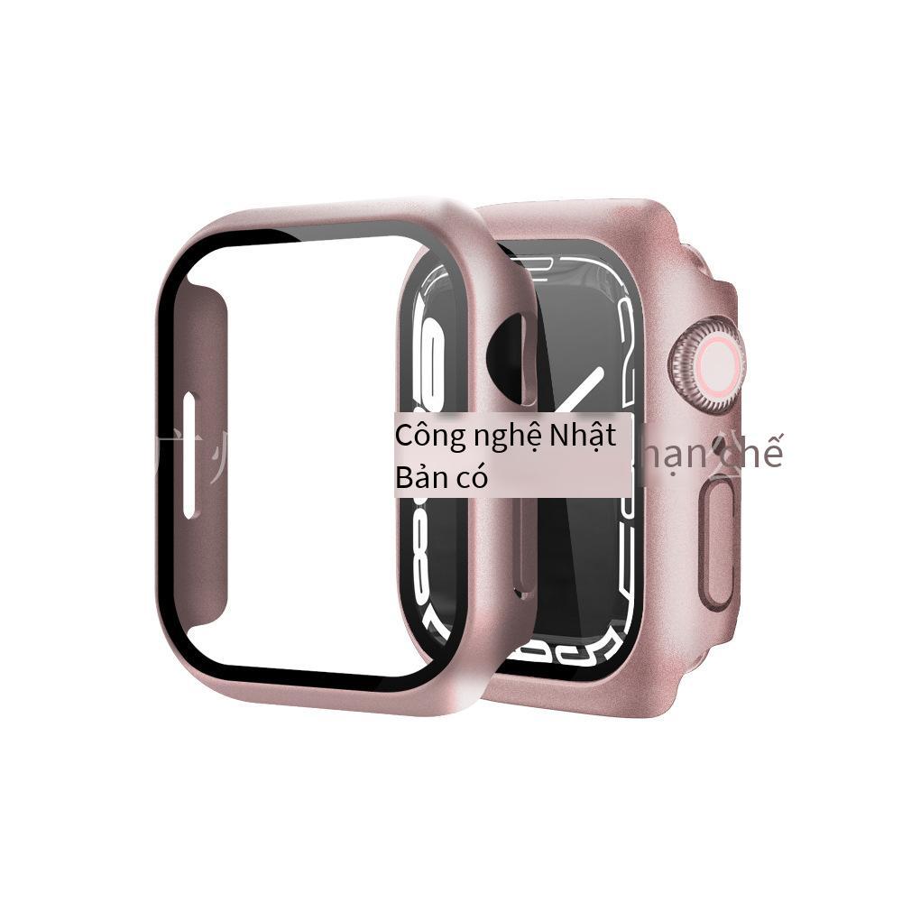 Giá ưu đãi nhất phù hợp với vỏ bảo vệ Apple Watch 7 watch7 PC vỏ cứng phim cường lực mờ màu gốc máy vỏ phim tích hợp vỏ