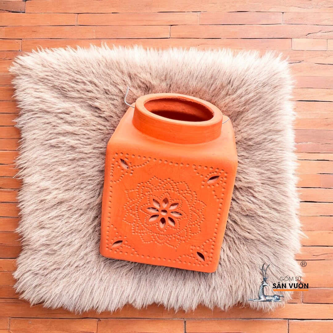 Đèn Treo Decor Sân Vườn Gốm Đất Nung