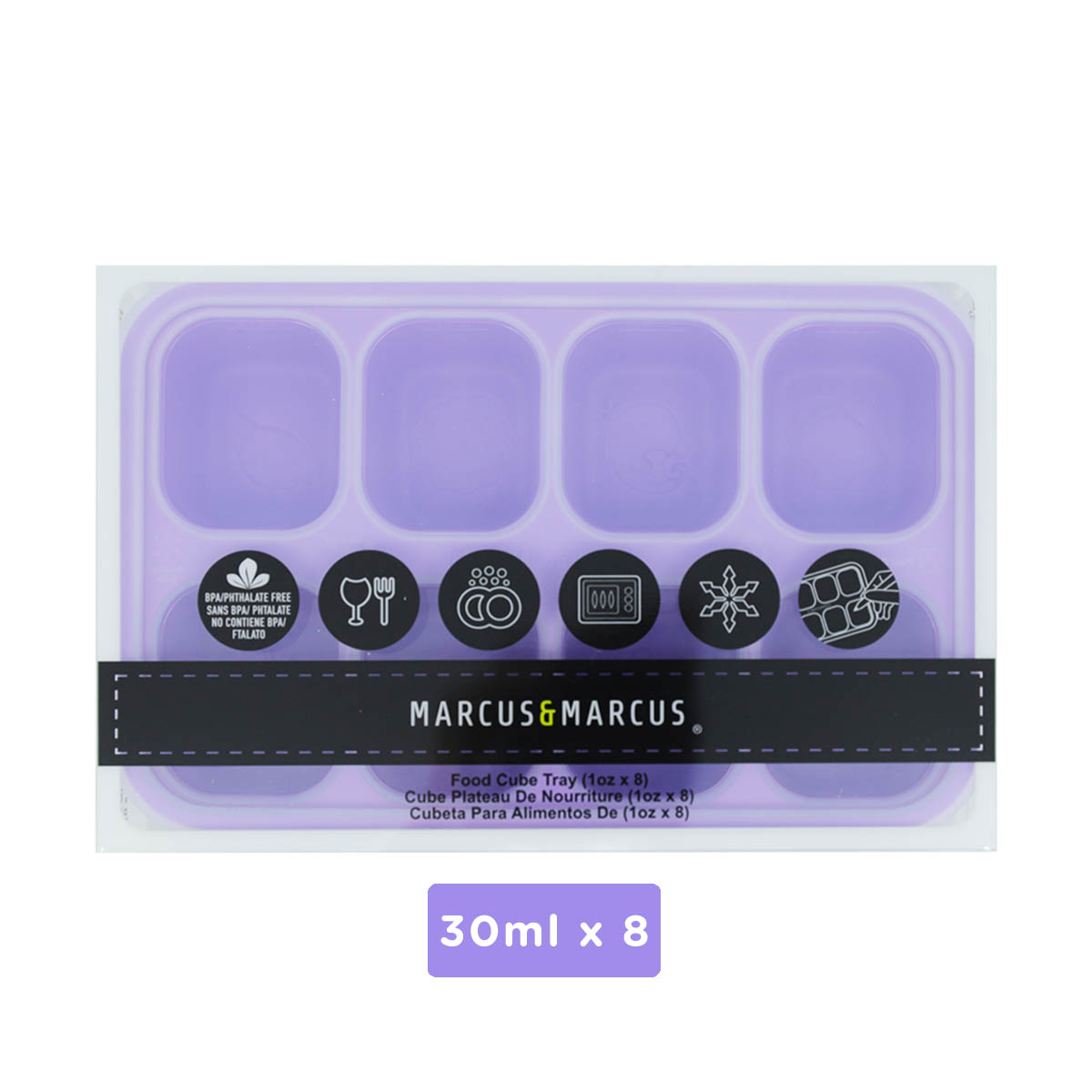 Khay silicon trữ đông đồ ăn dặm cho bé Marcus &amp; Marcus - Willo (30ml x 8 ngăn)