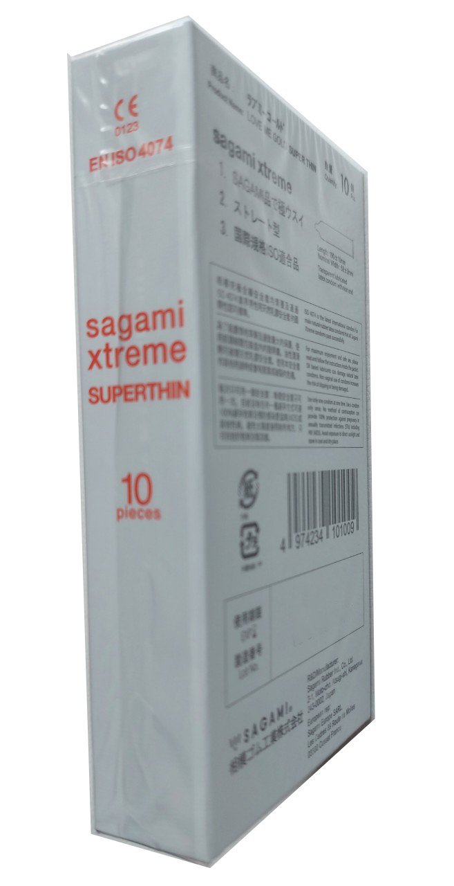 Bao Cao Su Sagami Superthin - 10s - Mỏng - Kiểu Truyền Thống - Che Tên Sản Phẩm