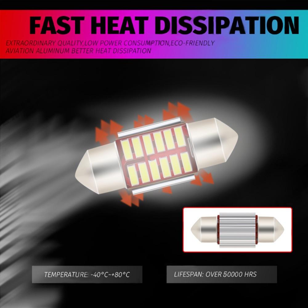 Bóng Đèn LED Gắn Trần Xe Hơi Siêu Sáng 31mm 36mm 39mm 41mm 41mm C5W Cửa hàng nội thất ô tô TrendyCar