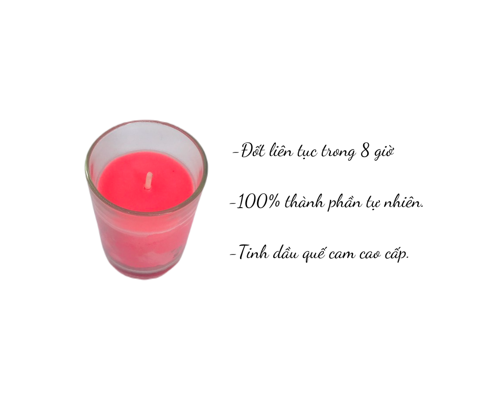 NẾN THƠM TINH DẦU QUẾ CAM ĐẾN TỪ THƯƠNG HIỆU R2D, LÀM TỪ DẦU CỌ, DẦU DỪA, TINH DẦU, NGUYÊN LIỆU TỰ NHIÊN, LÀNH TÍNH.