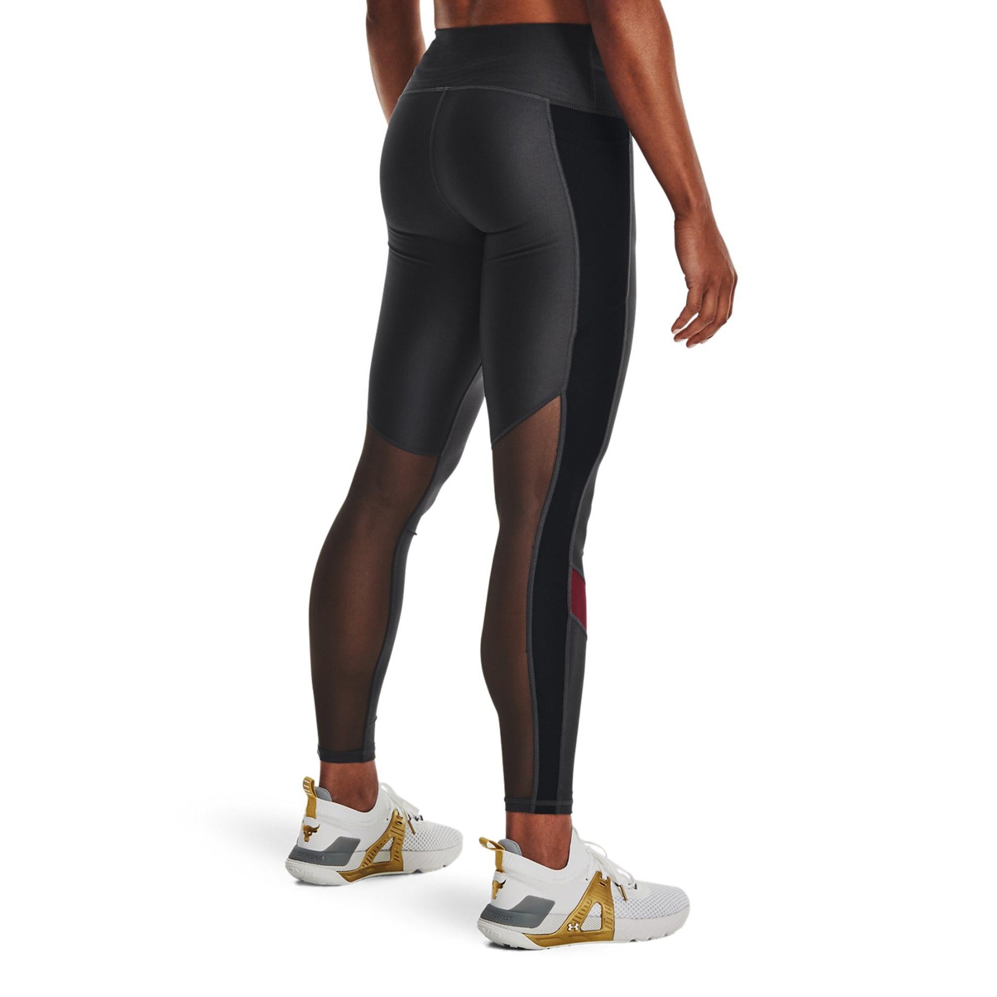 Quần legging thể thao nữ Under Armour Project Rock HeatGear No Slip Waistband Full Length - 1369258-010