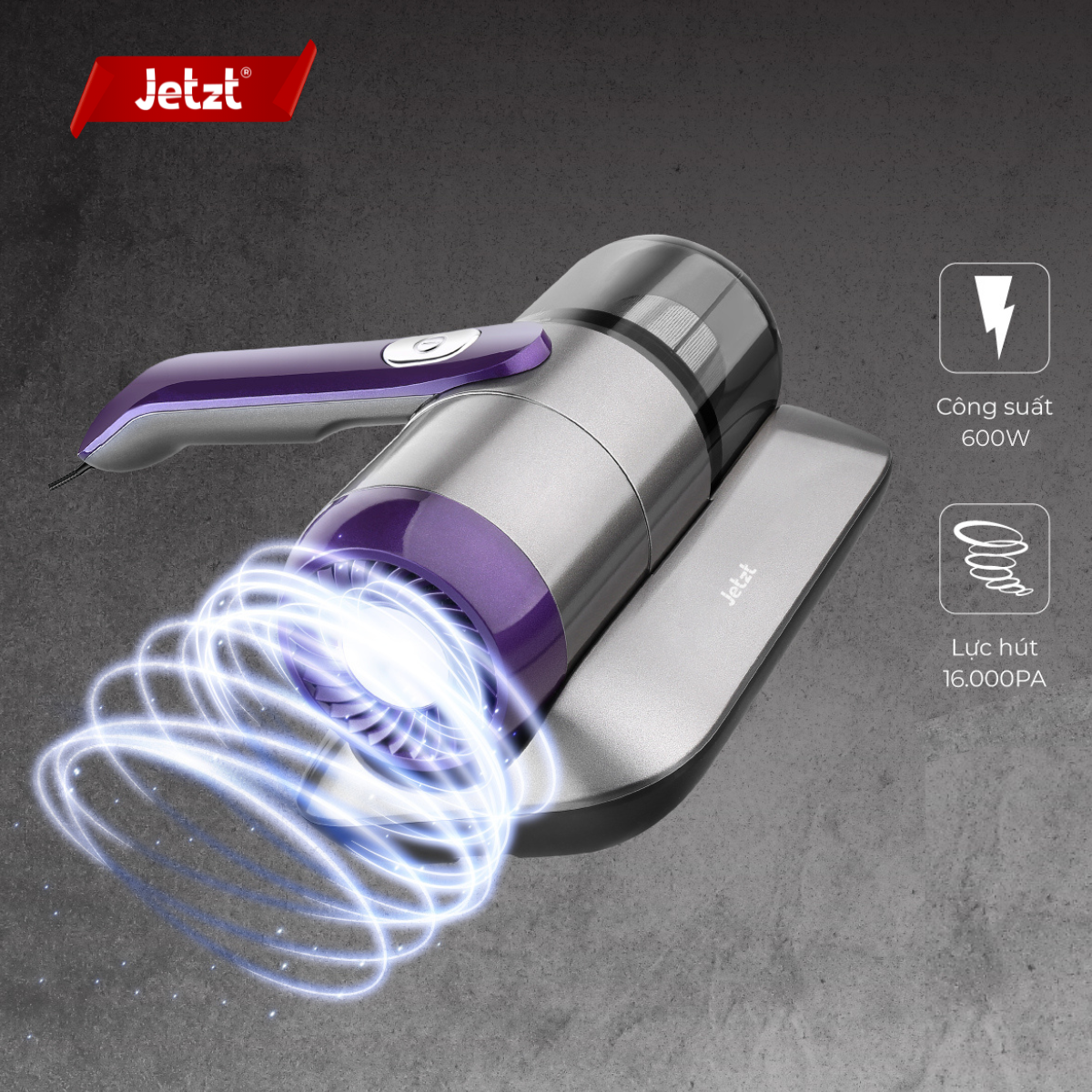 Máy hút bụi giường nệm diệt khuẩn UV Jetzt V10 Pro cầm tay có dây, hàng chính hãng