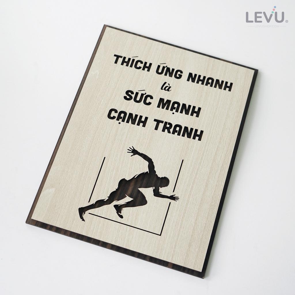 Tranh slogan doanh nghiệp LEVU LV136 "Thích ứng nhanh là sức mạnh cạnh tranh"