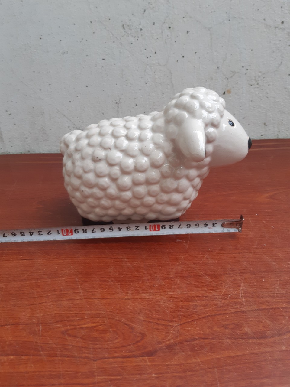 Tượng gốm cừu trắng nhỏ D20cm