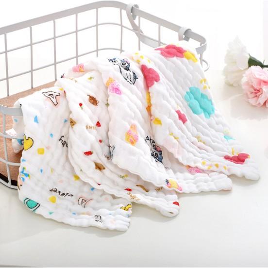 Set 5 khăn mặt xô 6 lớp mềm mại thấm hút tốt cho bé