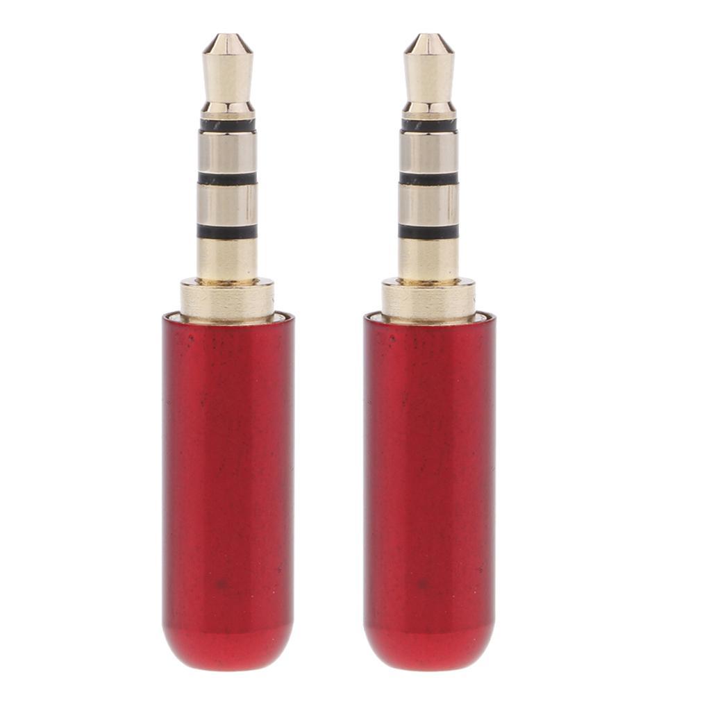 3.5mm 4 Pole Male Repair Headphone Jack Plug Metal