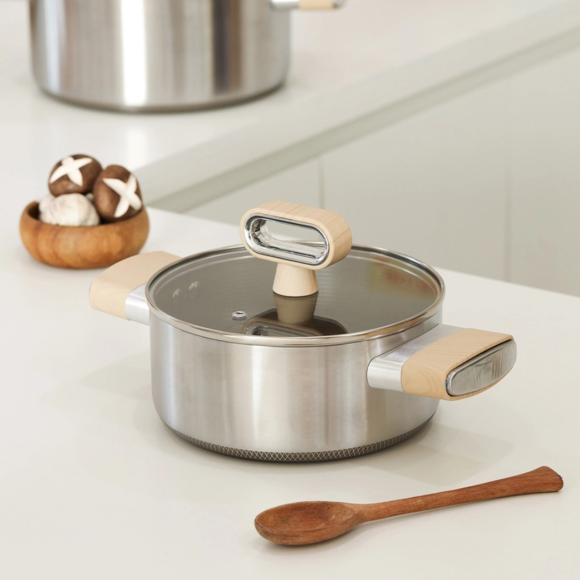 Bộ 3 Nồi Inox 316 Haatz HTA3 Phủ Titanium Aura Chống Dính Tốt, Dẫn Nhiệt Đều, Dùng Mọi Bếp - Hàng Chính Hãng Bảo Hành 5 Năm