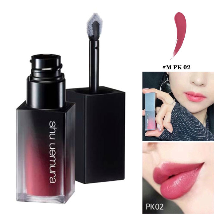 Son Shu Uemura Rouge Unlimited Liquid Matte M PK 02 Màu Hồng Vỏ Đỗ (Chất Son Kem Lì)