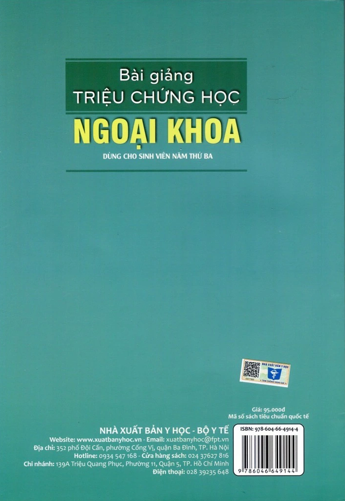 Benito - Sách - Bài giảng triệu chứng học ngoại khoa (Dùng cho sinh viên năm thứ ba) - NXB Y học