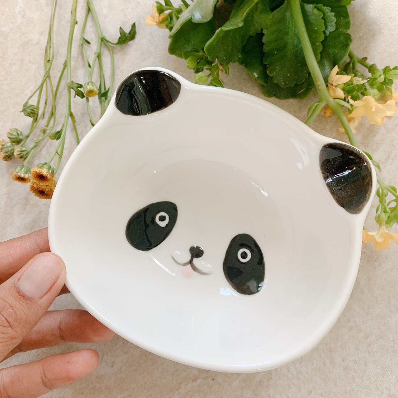 Chén, Bát Ăn Dặm Cho Bé Bằng Sứ Hình Gấu Trúc